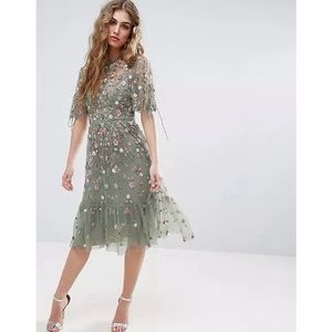 Needle & Thread Floweret Embellished Midi Dress